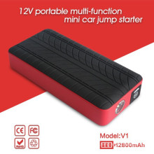 12800mAh rechargeable car battery multi-function car jump starter with LED light